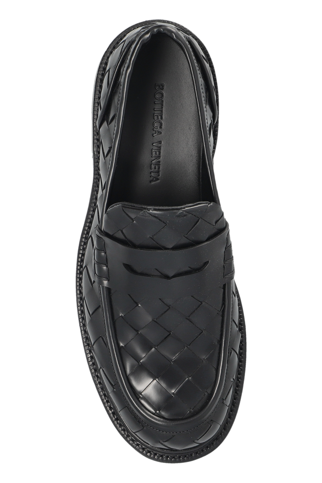 靴 00s archive Bottega Veneta leather shoes Black Leather shoes 